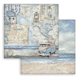 Scrapbook - Block "Silent Sea" - Double Face - 10 Seiten - 20,3 x 20,3 (8x8 inches) - PerlineBeads SA