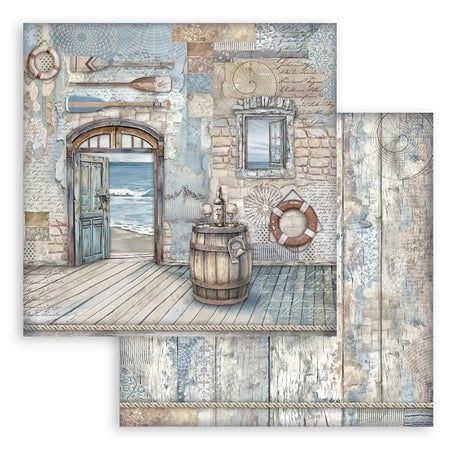 Scrapbook - Block "Silent Sea" - Double Face - 10 Seiten - 20,3 x 20,3 (8x8 inches) - PerlineBeads SA