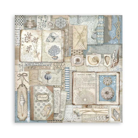Scrapbook - Block "Silent Sea" - Double Face - 10 Seiten - 20,3 x 20,3 (8x8 inches) - PerlineBeads SA
