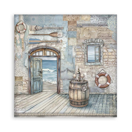Scrapbook - Block "Silent Sea" - Double Face - 10 Seiten - 20,3 x 20,3 (8x8 inches) - PerlineBeads SA