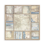 Scrapbook - Block "Silent Sea" - Double Face - 10 Seiten - 20,3 x 20,3 (8x8 inches) - PerlineBeads SA