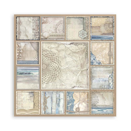 Scrapbook - Block "Silent Sea" - Double Face - 10 Seiten - 20,3 x 20,3 (8x8 inches) - PerlineBeads SA