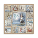 Scrapbook - Block "Silent Sea" - Double Face - 10 Seiten - 30,5 x 30,5 cm (12 x 12 inch) - PerlineBeads SA