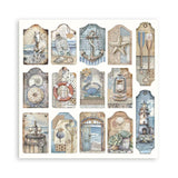 Scrapbook - Block "Silent Sea" - Double Face - 10 Seiten - 30,5 x 30,5 cm (12 x 12 inch) - PerlineBeads SA