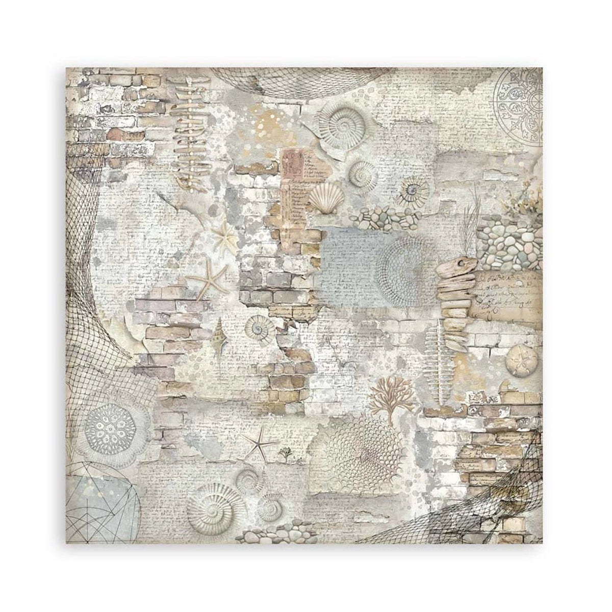 Scrapbook - Block "Silent Sea" - Double Face - 10 Seiten - 30,5 x 30,5 cm (12 x 12 inch) - PerlineBeads SA