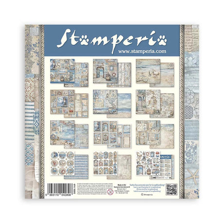 Scrapbook - Block "Silent Sea" - Double Face - 10 Seiten - 30,5 x 30,5 cm (12 x 12 inch) - PerlineBeads SA