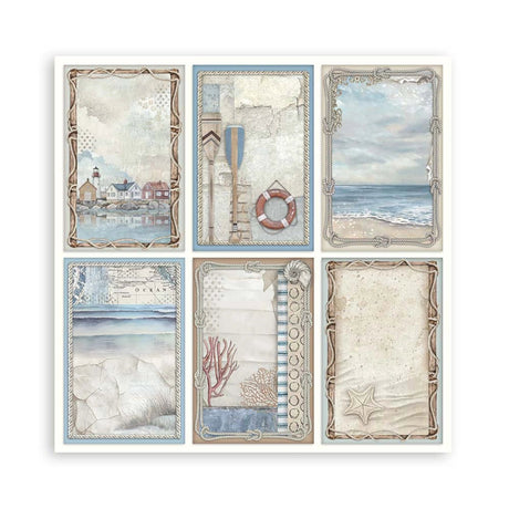 Scrapbook - Block "Silent Sea" - Double Face - 10 Seiten - 30,5 x 30,5 cm (12 x 12 inch) - PerlineBeads SA