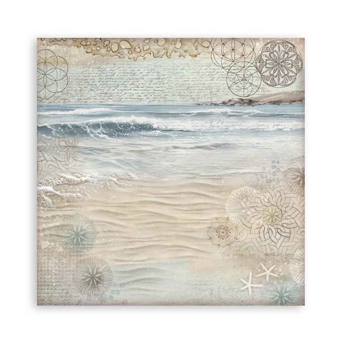 Scrapbook - Block "Silent Sea" - Double Face - 10 Seiten - 30,5 x 30,5 cm (12 x 12 inch) - PerlineBeads SA