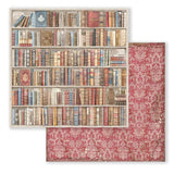 Scrapbook-Block "Vintage Library" Backgrounds - Double Face - 10 Seiten - 30,5 x 30,5 (12x12 inch) - perlinebeads.ch
