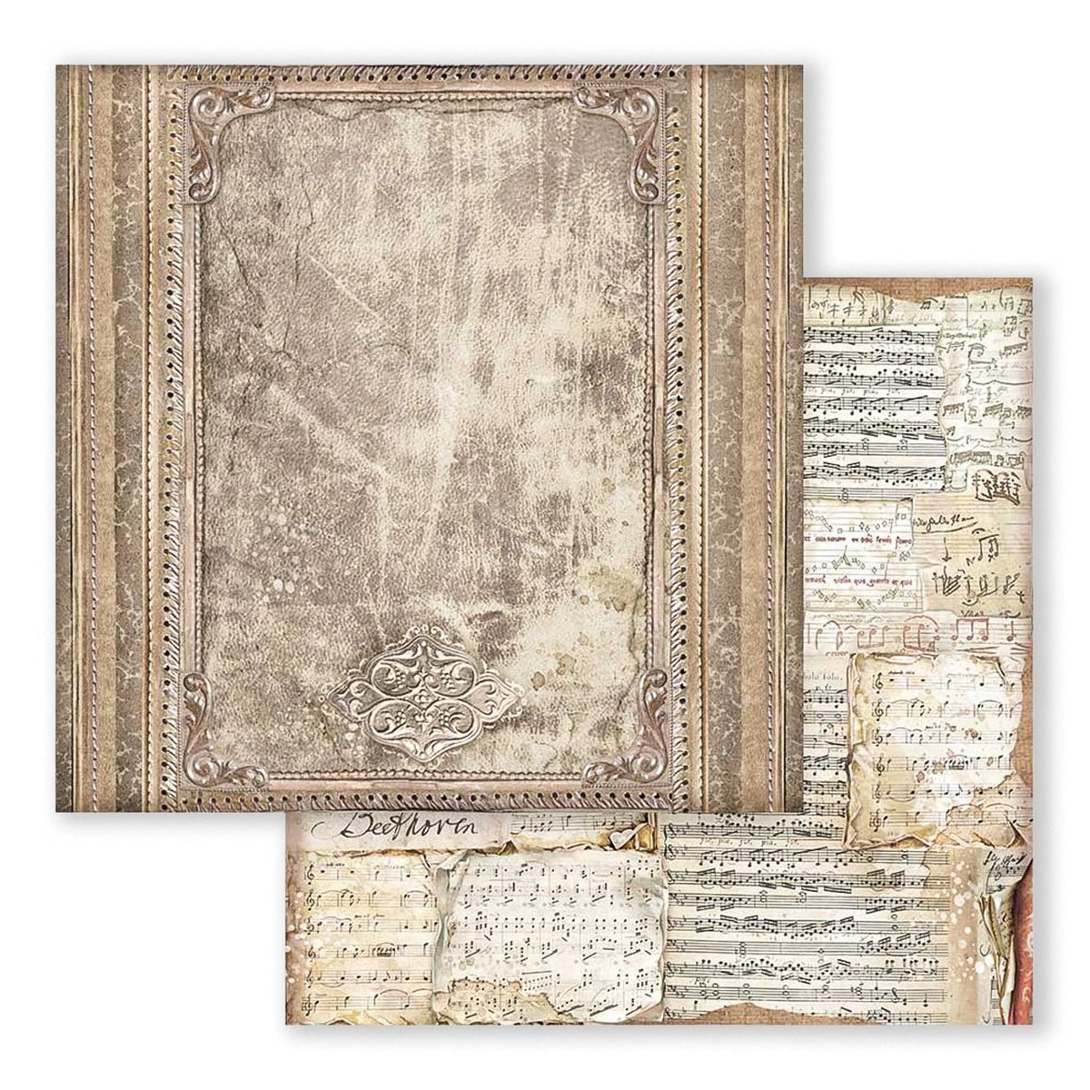 Scrapbook-Block "Vintage Library" Backgrounds - Double Face - 10 Seiten - 30,5 x 30,5 (12x12 inch) - perlinebeads.ch
