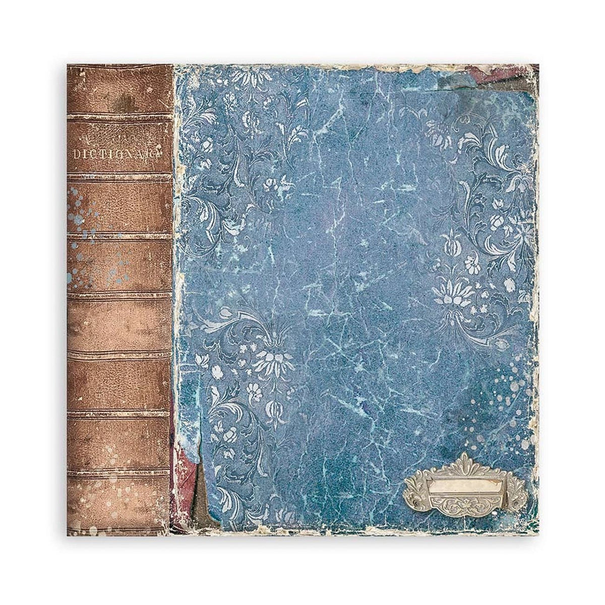 Scrapbook - Block "Vintage Library" - Double Face - 10 Seiten - 20,3 x 20,3 (8x8 inch) - PerlineBeads SA