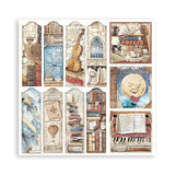 Scrapbook - Block "Vintage Library" - Double Face - 10 Seiten - 20,3 x 20,3 (8x8 inch) - PerlineBeads SA
