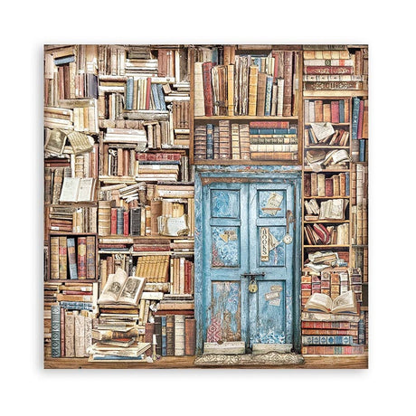 Scrapbook - Block "Vintage Library" - Double Face - 10 Seiten - 20,3 x 20,3 (8x8 inch) - PerlineBeads SA