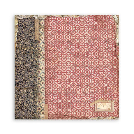 Scrapbook - Block "Vintage Library" - Double Face - 10 Seiten - 20,3 x 20,3 (8x8 inch) - PerlineBeads SA