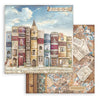 Scrapbook - Block "Vintage Library" - Double Face - 10 Seiten - 20,3 x 20,3 (8x8 inch) - PerlineBeads SA