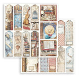 Scrapbook - Block "Vintage Library" - Double Face - 10 Seiten - 30,5 x 30,5 cm (12 x 12 inch) - PerlineBeads SA