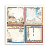 Scrapbook - Block "Vintage Library" - Double Face - 10 Seiten - 30,5 x 30,5 cm (12 x 12 inch) - PerlineBeads SA