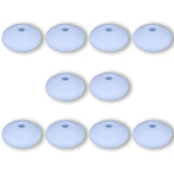 Silikon-Perle Rondelle • Hellblau, 12x6-7mm - PerlineBeads SA