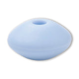 Silikon-Perle Rondelle • Hellblau, 12x6-7mm - PerlineBeads SA