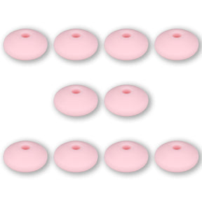 Silikon-Perle Rondelle • Pink, 12x6-7mm - PerlineBeads SA