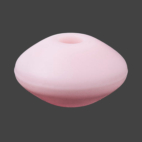 Silikon-Perle Rondelle • Pink, 12x6-7mm - PerlineBeads SA