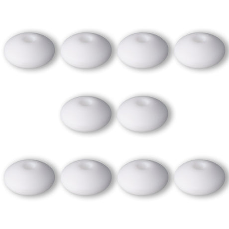 Silikon-Perle Rondelle • Weiss, 12x6-7mm - PerlineBeads SA