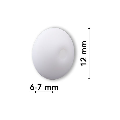 Silikon-Perle Rondelle • Weiss, 12x6-7mm - PerlineBeads SA
