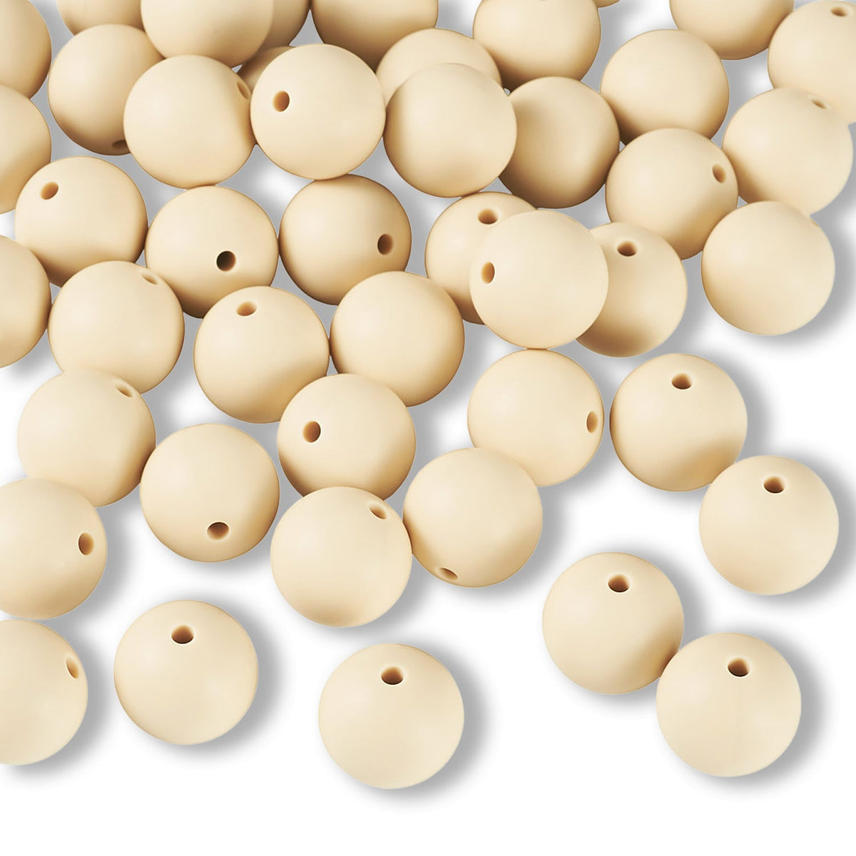 Silikon-Perle Rund • Lemon Chiffon, 15mm - PerlineBeads SA