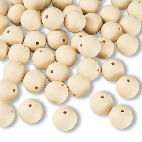 Silikon-Perle Rund • Lemon Chiffon, 15mm - PerlineBeads SA