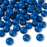 Silikon-Perle Rund • Marine Blue, 15mm - PerlineBeads SA