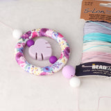 Silikon-Ring Blumenmuster • für Schlüsselanhänger & Taschencharms - PerlineBeads SA