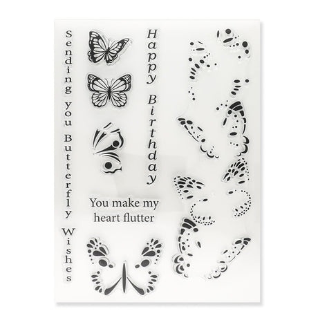 Silikon - Stempel "Butterfly Wishes" - PerlineBeads SA