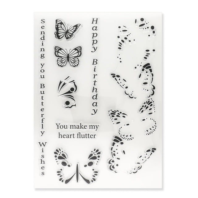 Silikon - Stempel "Butterfly Wishes" - PerlineBeads SA