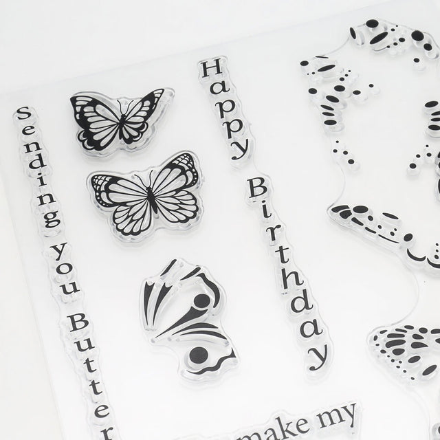 Silikon - Stempel "Butterfly Wishes" - PerlineBeads SA