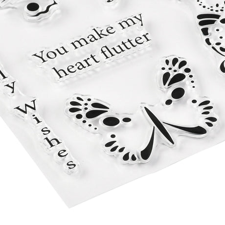 Silikon - Stempel "Butterfly Wishes" - PerlineBeads SA