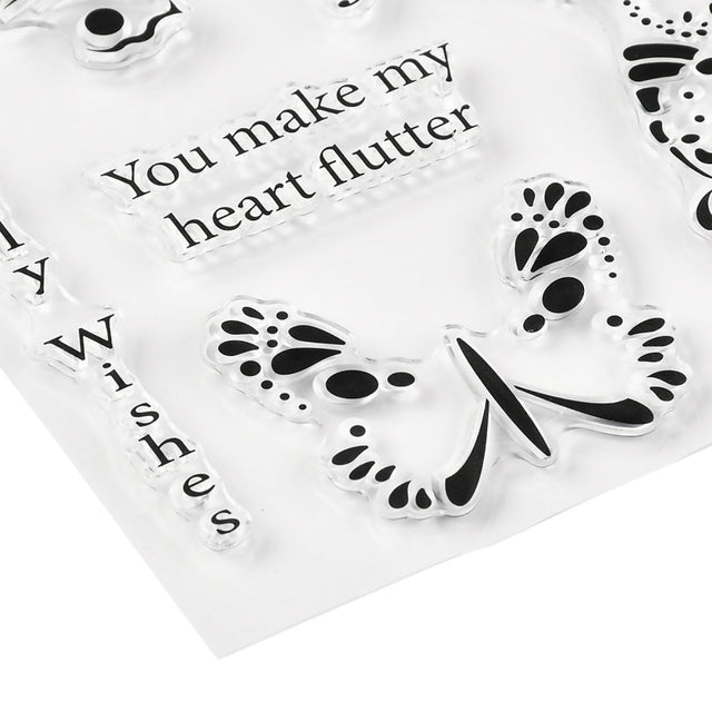 Silikon - Stempel "Butterfly Wishes" - PerlineBeads SA