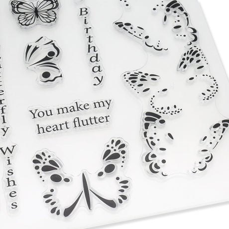 Silikon - Stempel "Butterfly Wishes" - PerlineBeads SA