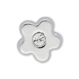 Slider «Flower» Silver mit Strass – Elegante Blüte - PerlineBeads SA