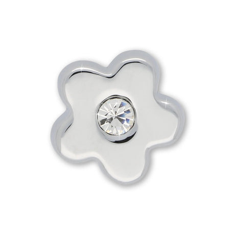 Slider «Flower» Silver mit Strass – Elegante Blüte - PerlineBeads SA