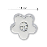 Slider «Flower» Silver mit Strass – Elegante Blüte - PerlineBeads SA