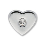 Slider «Heart» Silver mit Strass – Funkelnde Liebe - PerlineBeads SA