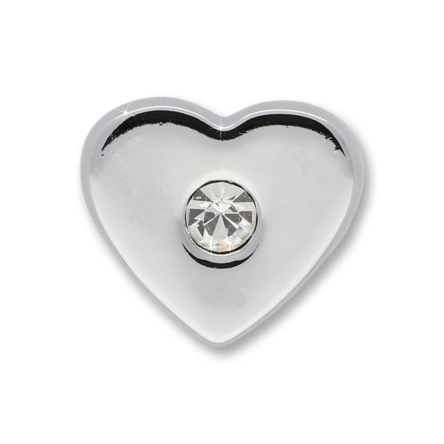 Slider «Heart» Silver mit Strass – Funkelnde Liebe - PerlineBeads SA