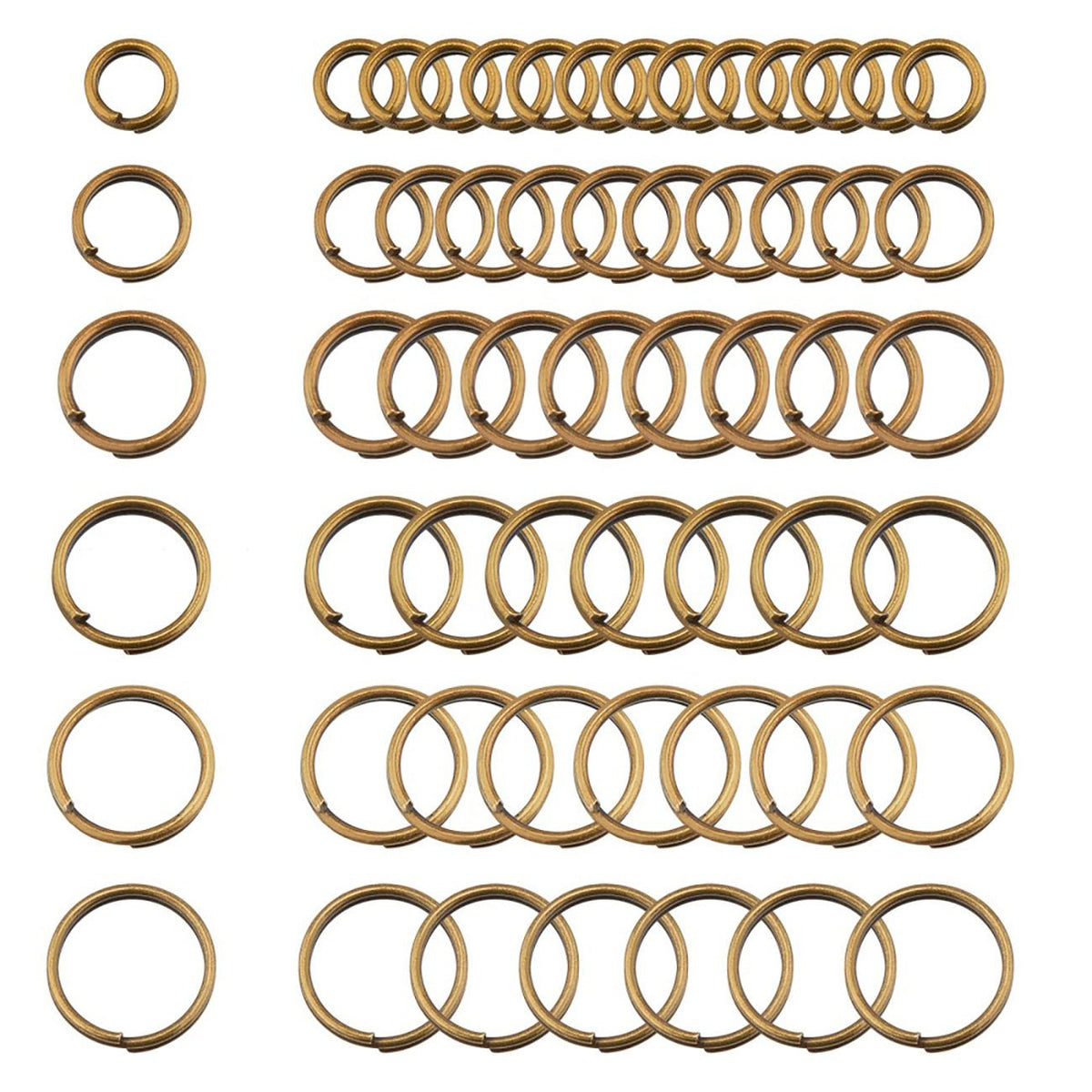 Spaltringe - Assortiert in Box – Bronze Antik - PerlineBeads SA