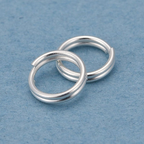Spaltringe Edelstahl 5 mm - Farbe Silber - PerlineBeads SA