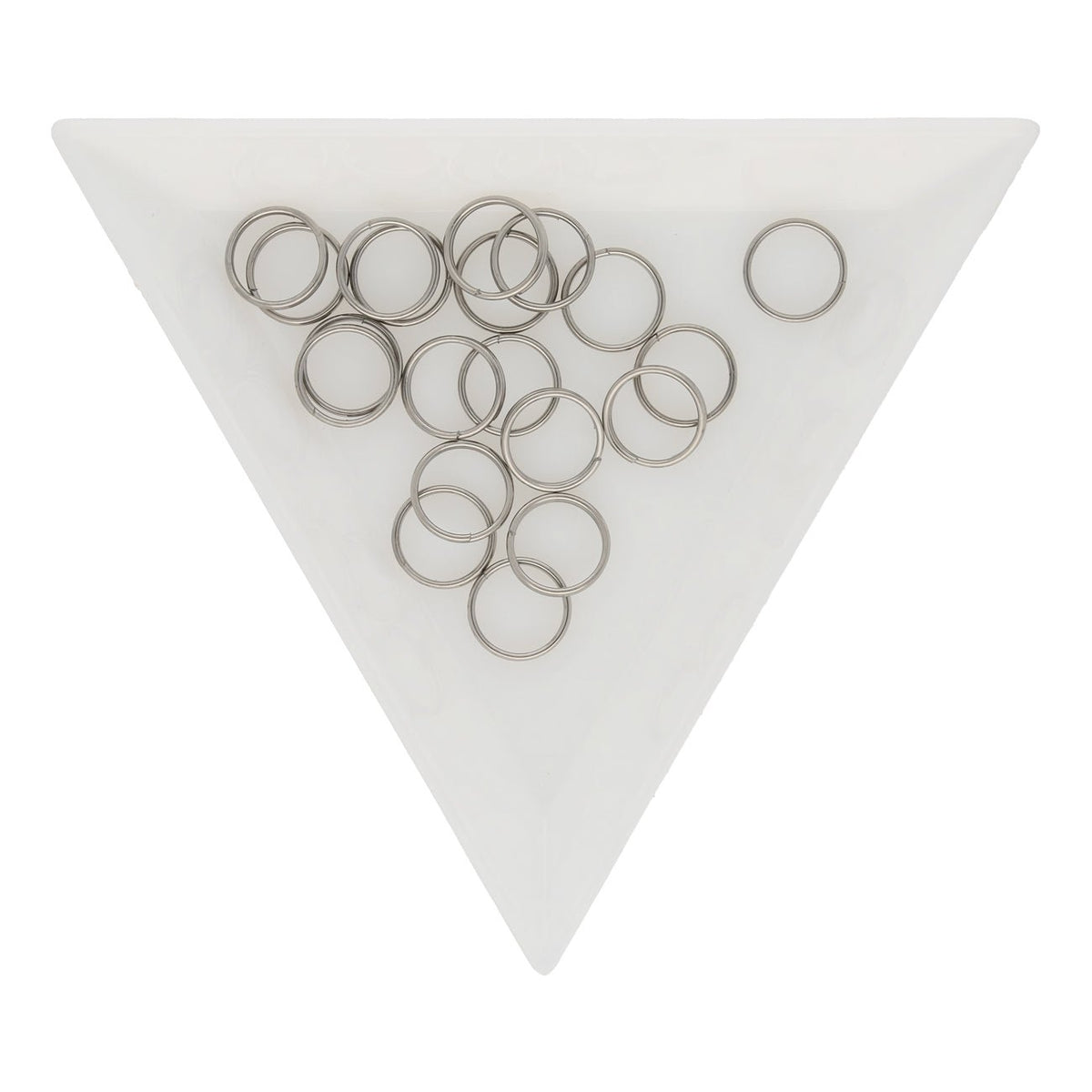 Spaltringe Edelstahl 6 mm - Farbe Stahl - PerlineBeads SA