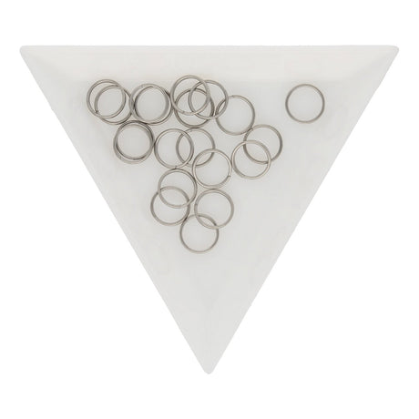 Spaltringe Edelstahl 6 mm - Farbe Stahl - PerlineBeads SA