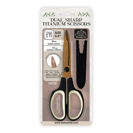 Stamperia Dual Sharp Schere – Titanklinge mit Antihaftbeschichtung - PerlineBeads SA