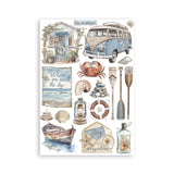 Stamperia Silent Sea – Washi Pad (A5, 8 Bögen) - PerlineBeads SA