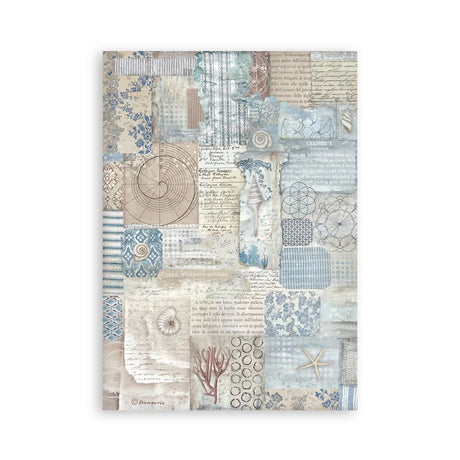 Stamperia Silent Sea – Washi Pad (A5, 8 Bögen) - PerlineBeads SA