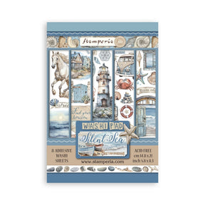 Stamperia Silent Sea – Washi Pad (A5, 8 Bögen) - PerlineBeads SA